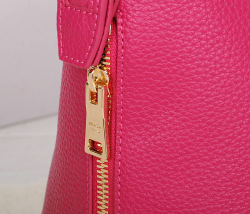 2014 Prada Grainy Calfskin Two-Handle Bag BN0890 rosered for sale - Click Image to Close